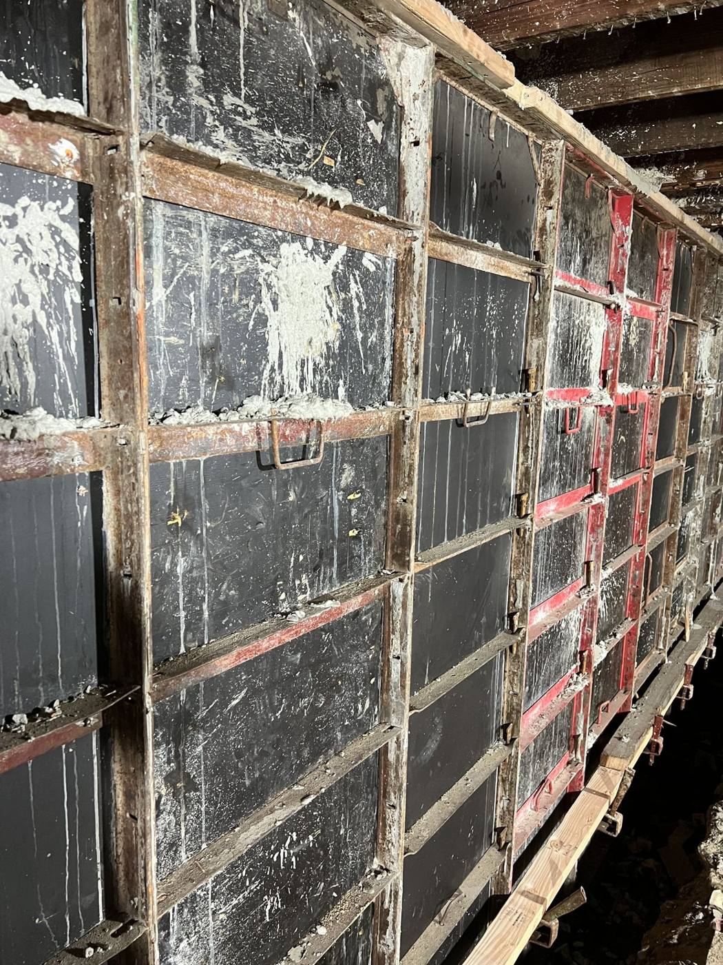 Insulated concrete wall framing